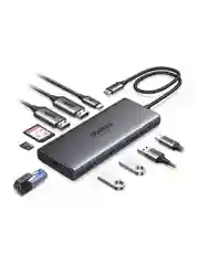 Серый конвертер UGREEN CM639 (15534) Revodok Pro 10-in-1 8K@30Hz