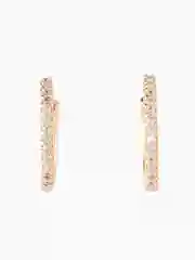 Белый серьги-кольца Swarovski, серьги сваровский, серьги с кристаллами
