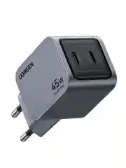Серый сетевое зарядное устройство UGREEN X707 Nexode Pro 45W USB-C+USB-C PD GaN Tech Charger