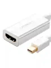 Белый конвертер UGREEN MD112 (10460) Mini DP to HDMI Female Converter 1080P. Цвет: белый