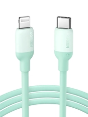 Кабель UGREEN US387 (20308) USB-C to Lightning Silicone Cable. Длина 1 м. Цвет: зеленый