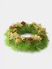 Венок новогодний хвойный с шишками, Венок рождественский. Новогодниее украшение, декор