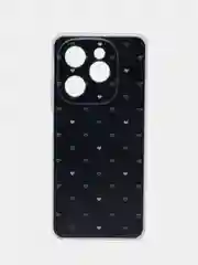 Черный чехол на Tecno Spark 20 Pro 5G / Текно Спарк 20 Про 5G с принтом, защита камеры