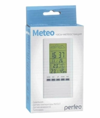 Часы-метеостанция Perfeo "Meteo", (PF-S3331F) время, темп., датчик ул. темп., влажность