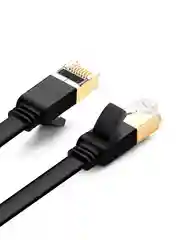 Черный кабель UGREEN NW106 (11260) Cat 7 U/FTP Lan Cable Flat Design. Длина: 1м. Цвет: черный
