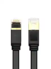 Черный кабель UGREEN NW106 (11260) Cat 7 U/FTP Lan Cable Flat Design. Длина: 1м. Цвет: черный