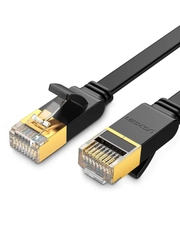 Кабель UGREEN NW106 (11260) Cat 7 U/FTP Lan Cable Flat Design. Длина: 1м. Цвет: черный