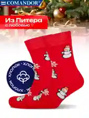 Красный носки новогодние