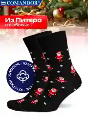 Черный носки новогодние