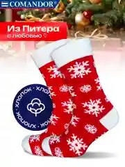Красный носки новогодние