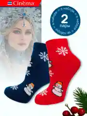 Красный носки новогодние 2 пары
