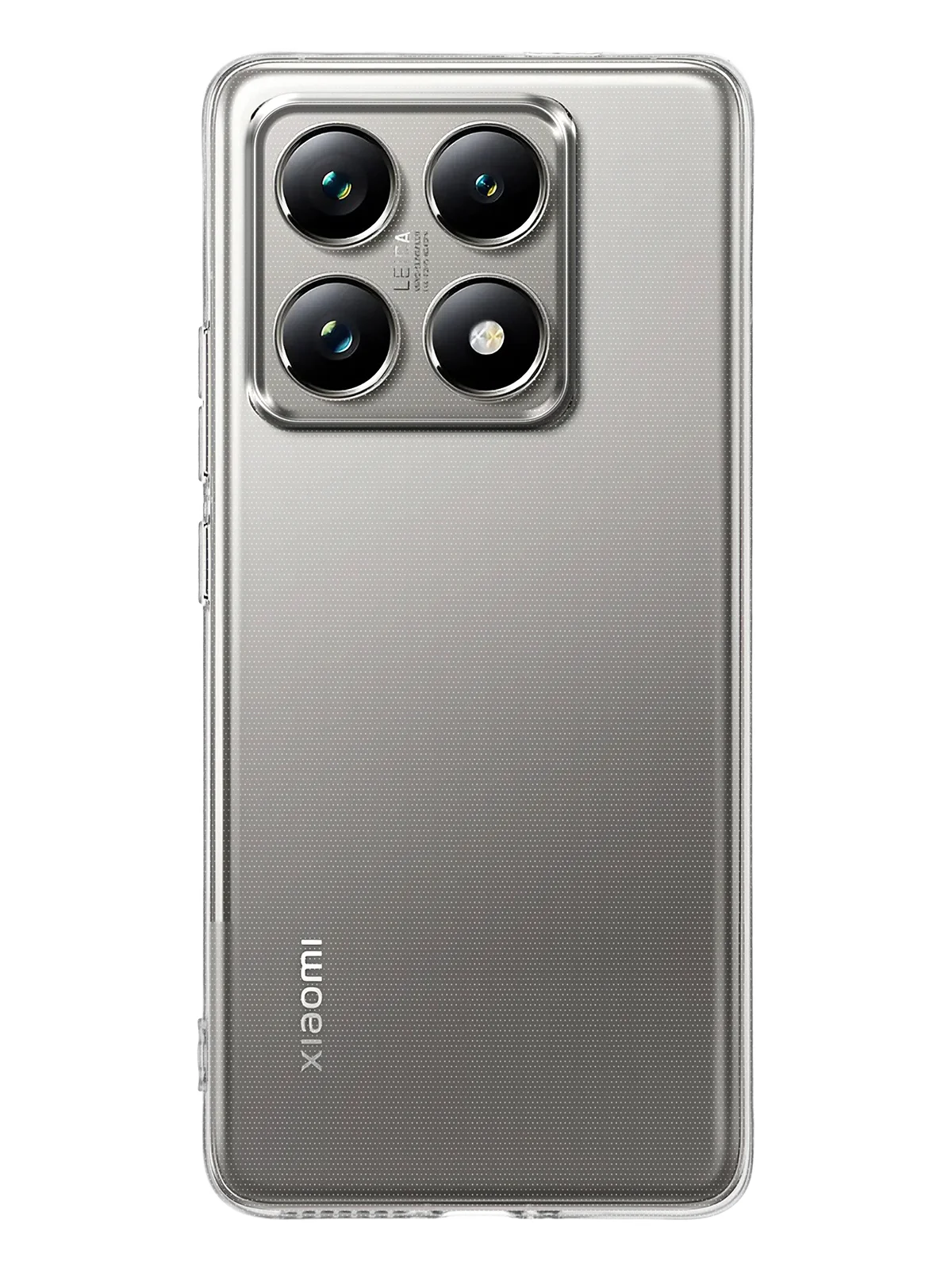 Прозрачный чехол для Xiaomi 14T Pro силиконовый BROSCORP матовый / прозрачный с защитой камер