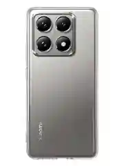 Прозрачный чехол для Xiaomi 14T Pro силиконовый BROSCORP матовый / прозрачный с защитой камер