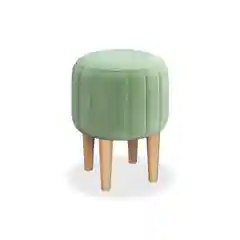 Оливковый круглый пуфик на ножках АММА MONOFIX, велюр