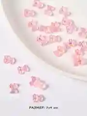 Пастельно-коралловый объемные фигурки для маникюра / Стразы для 3D дизайна ногтей