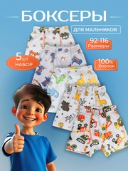 Трусы для мальчика боксеры, набор 5 шт