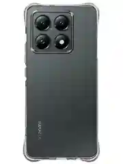 Прозрачный чехол для Xiaomi 14T противоударный силиконовый BROSCORP с усиленными углами, карманом/без