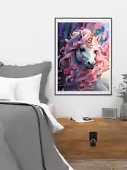 Картина по номерам на холсте с подрамником "Единорог", 40*50