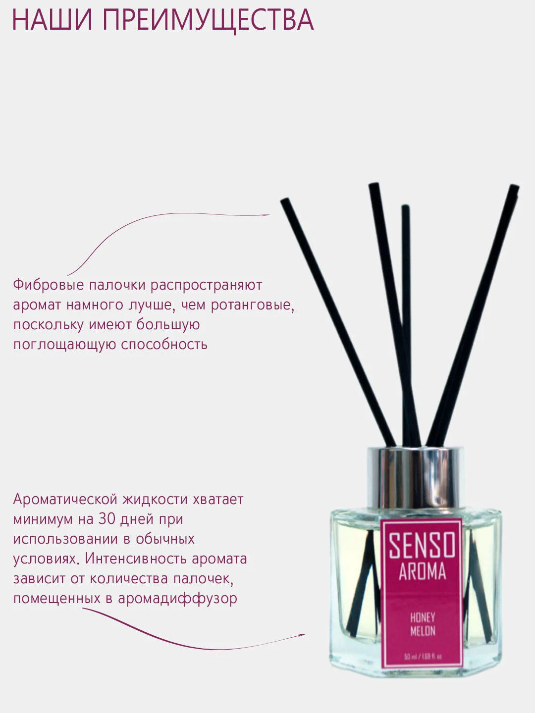 Горчичный ароматический диффузор для дома, с палочками, аромадиффузор, 50 мл