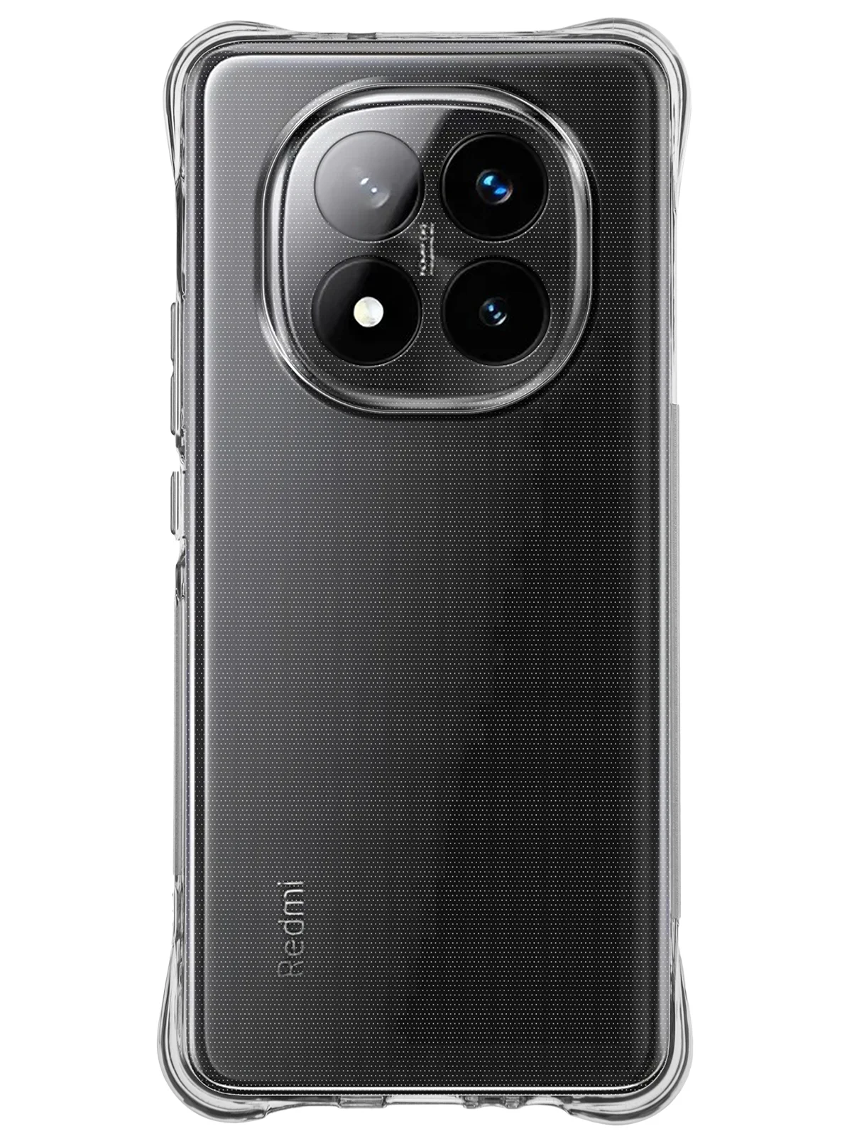 Прозрачный чехол для Xiaomi Redmi Note 14 Pro Plus противоударный силиконовый BROSCORP, защита углов