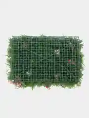 Зеленый декор для стены, трава газон с цветами, декоративная трава на стену, самшитовый коврик