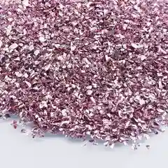 Розовый стеклянная крошка, декоративное стекло, металлик