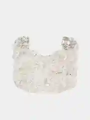 Серебряный женский широкий открытый браслет манжета