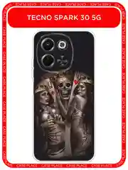 Оливковый чехол на Tecno Spark 30 5G / Текно Спарк 30 5G прозрачный, с принтом, защита камеры