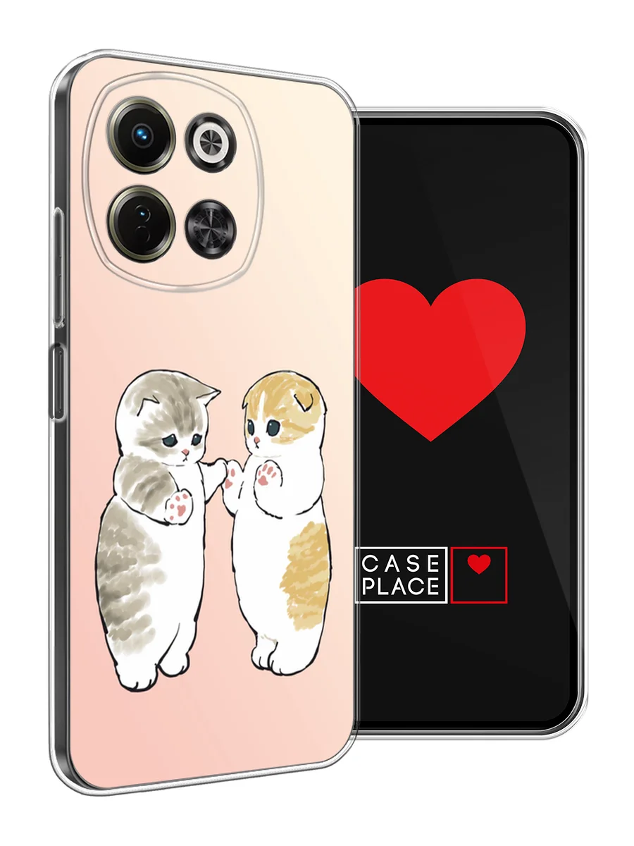 Бежевый меланж чехол на Tecno Spark 30 5G / Текно Спарк 30 5G прозрачный, с принтом, защита камеры