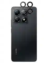 Угольный cтекло на камеру для Xiaomi 14T Pro защитное BROSCORP закаленное прозрачное, накладки