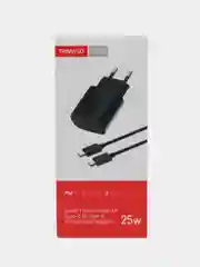 Хром блок питания с кабелем для Apple и Android, с быстрой зарядкой Fast Charge, QC 4.0, PD