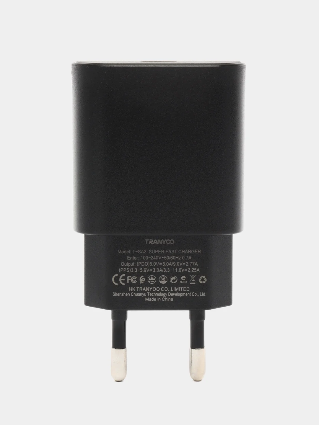 Хром блок питания с кабелем для Apple и Android, с быстрой зарядкой Fast Charge, QC 4.0, PD