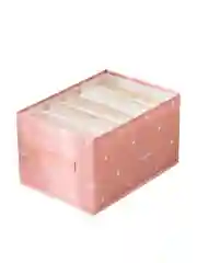Пастельно-коралловый кофр (ящик) жесткий для хранения вещей и белья (7 секций)