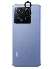 Угольный cтекло на камеру для Xiaomi 13T, 13T Pro защитное BROSCORP закаленное прозрачное накладки