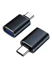 Черный адаптер переходник с USB 3.0 на Type C, OTG
