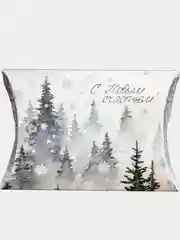 Белый коробка новогодняя складная, фигурная