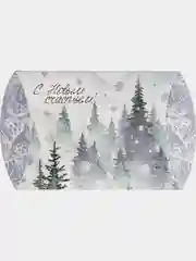 Белый коробка новогодняя складная, фигурная