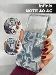 Серый металлик чехол для Infinix Note 40 4G (Инфиникс Нот 40 4 Джи), переливающийся, с градиентом