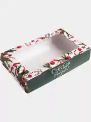Зелёный хаки коробка подарочная новогодняя складная для сладких подарков сувениров