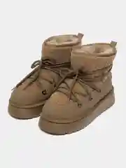 Песочный хаки угги женские,  барашки