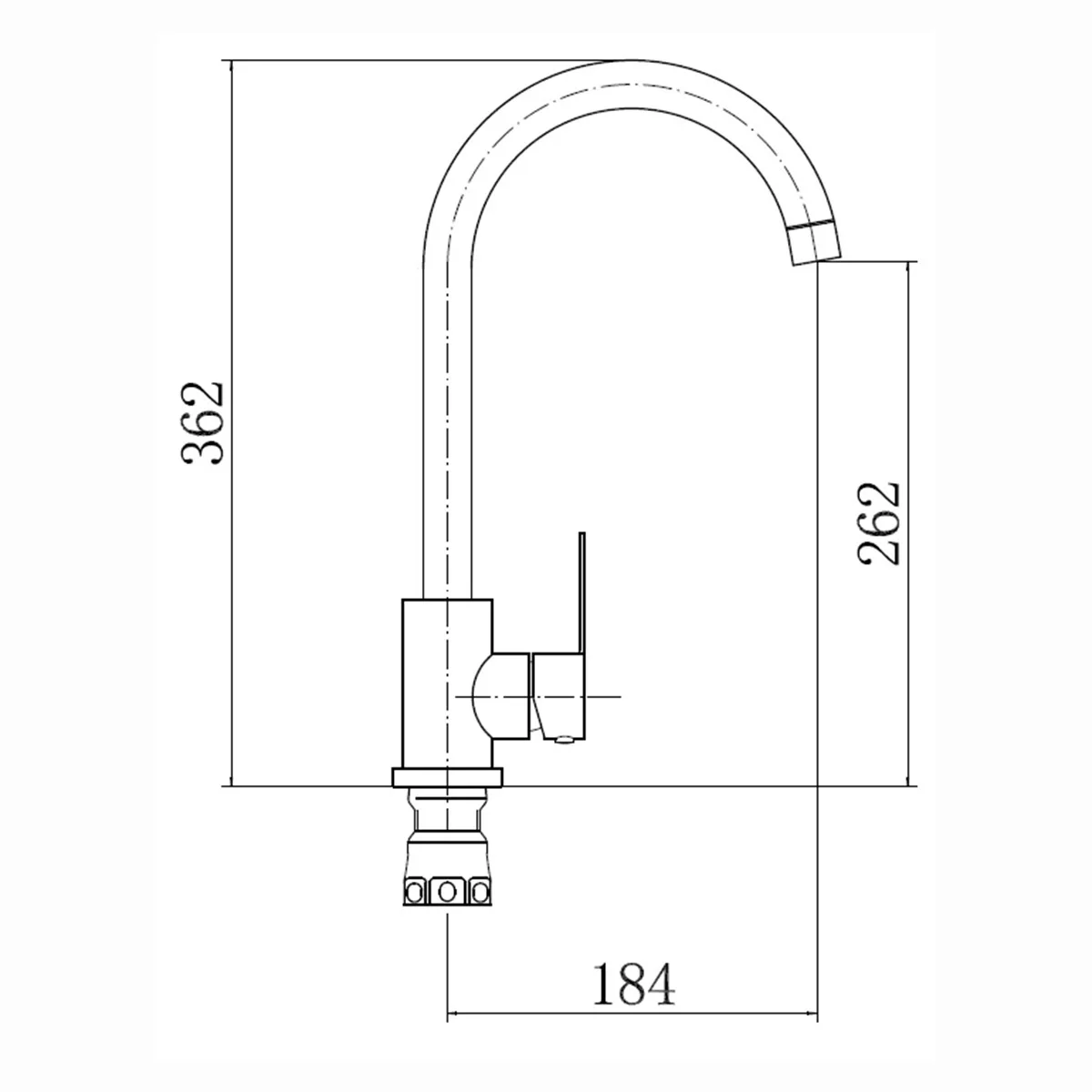 Смеситель для кухни PLStart PL4002, хром