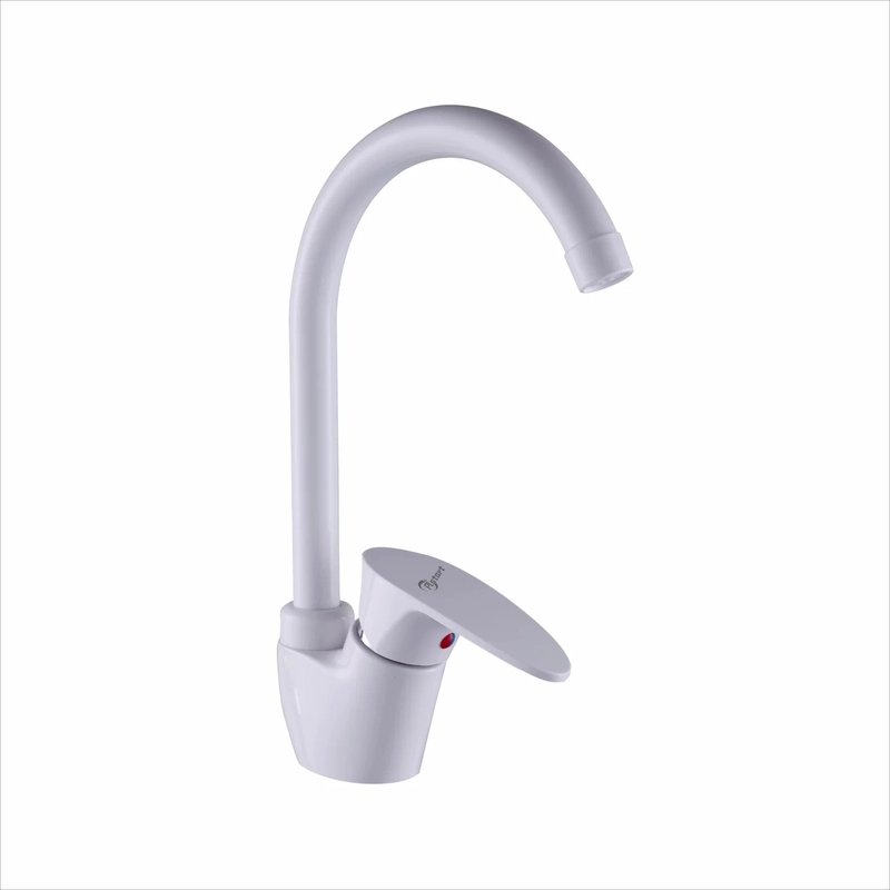 Смеситель для кухни PLStart PL4105-8, хром/белый