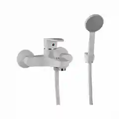 Смеситель для ванны с душем PLStart PL3205-8, хром/белый