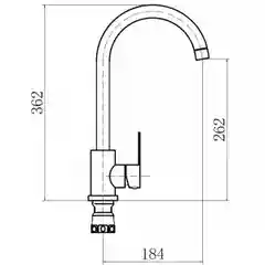 Смеситель для кухни PLStart PL4001, хром