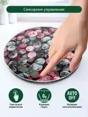 Красный весы кухонные электронные MARTA MT-1640 / Индикатор температуры/ сенсор/ морозные ягоды