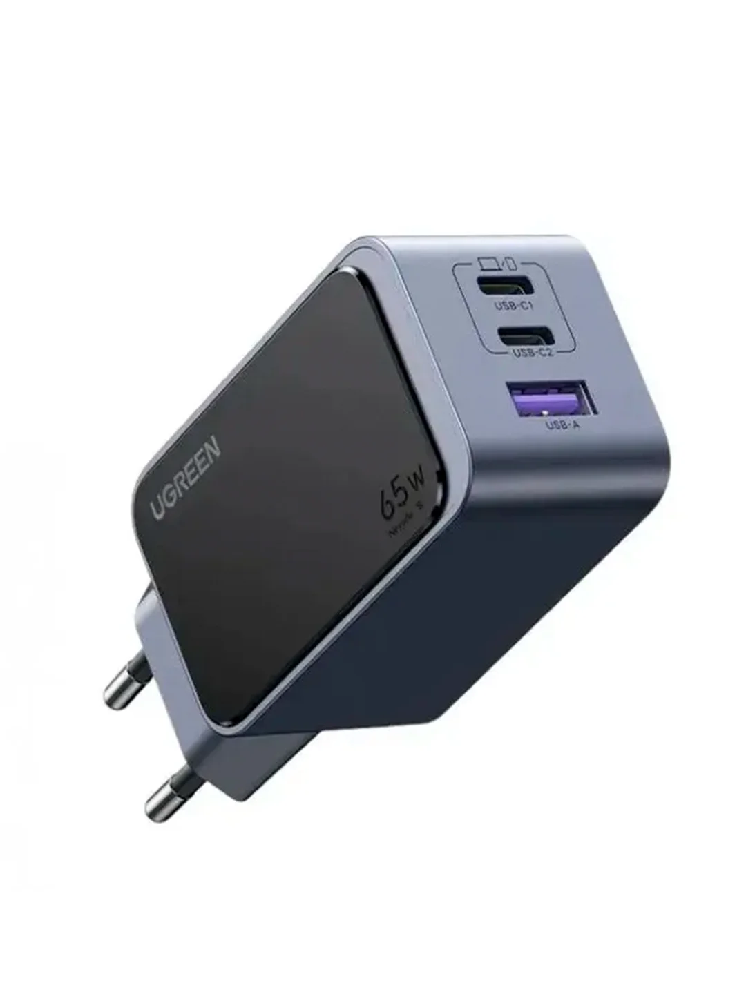 Серый сетевое зарядное устройство UGREEN X553 (35042) Nexode S 65W USB-A+2*USB-C GaN Tech