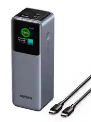 Серый внешний аккумулятор UGREEN PB722 (35525B) 25000mAh 200W Fast Charging Power Bank.