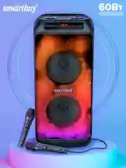 Колонка беспроводная Bluetooth с подсветкой SmartBuy Flamer, 60 Вт (USB/microSD/AUX/FM)
