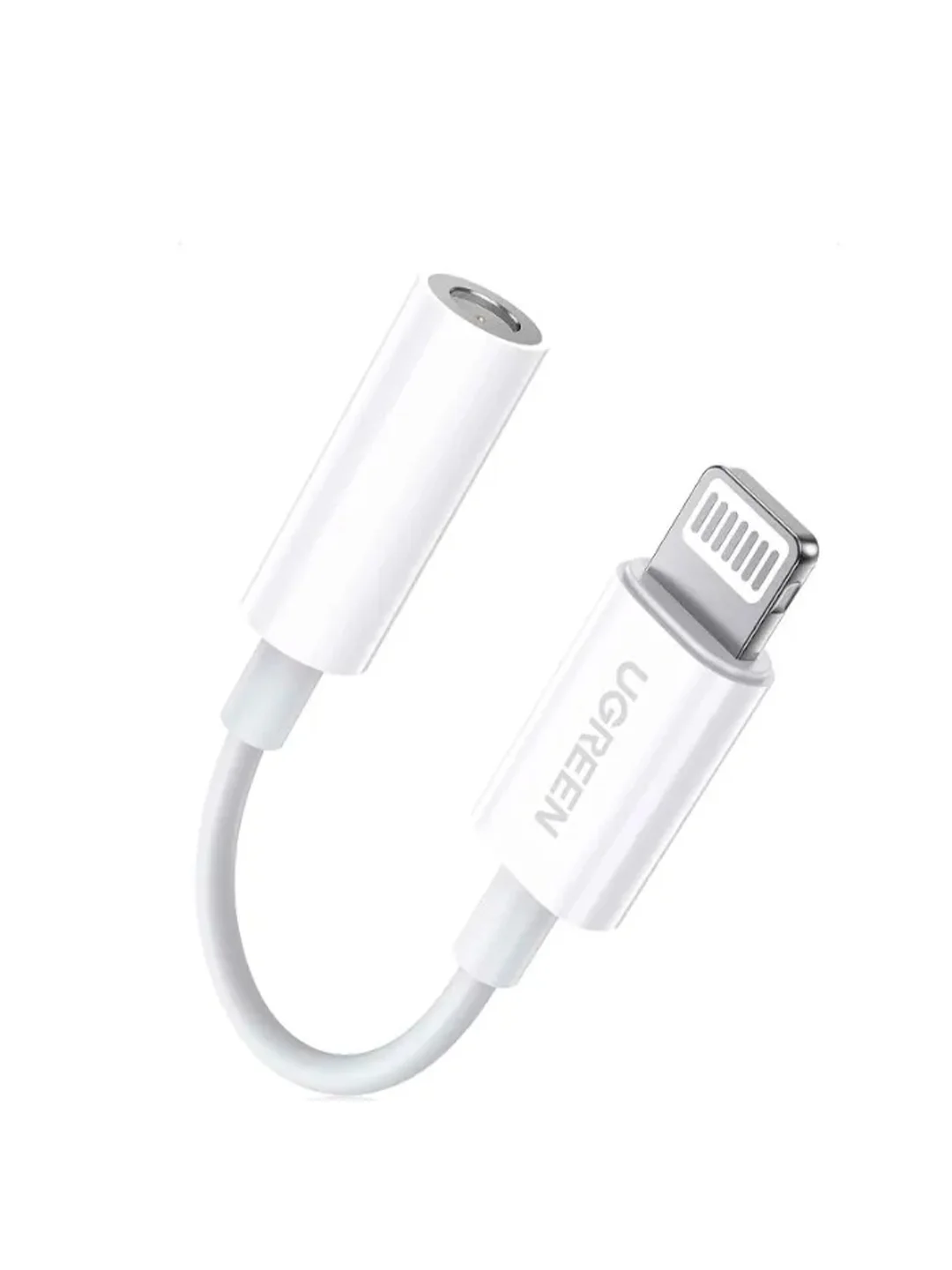 Белый адаптер UGREEN US212 (30759) Lightning to 3.5mm Headphone Jack Adapter