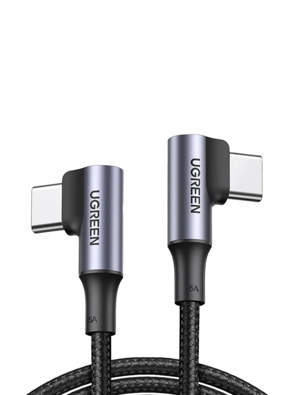 Кабель угловой UGREEN US335 Angled USB-C 20 Male To Angled USB-C 20 Male 5A Data Cable